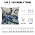 thumbnail image 5 of ONETECH Sea Ocean Life Coastal Beach Tropical Theme Throw Pillow Cover Octopus on Antique Teal Blue Wood Decorative Pillowcases Cushion Case for Sofa Couch Bed Car Decor, 5 of 5