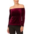 thumbnail image 1 of Adrianna Papell Blouse en Velours Perlé pour Femmes, Rouge, 8, 1 of 1