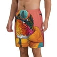 thumbnail image 2 of KLL Hip Hummingbird In Jacket Men's Casual Summer Beach Shorts Hawaiian Shorts with Pockets-Small, 2 of 5