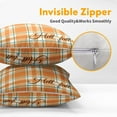 thumbnail image 3 of Orange Stripe Fall Throw Pillow Cover 20x20 Inch Set of 2 Hello Fall Stripes Buffalo Plaid Decorative Pillow Protector Pumpkin Autumn Thanksgiving Outdoor Cushion Case for Home Sofa Porch, 3 of 6