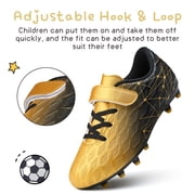Kids Firm Ground Soccer Cleats Boys Girls Athletic Outdoor Football Shoes