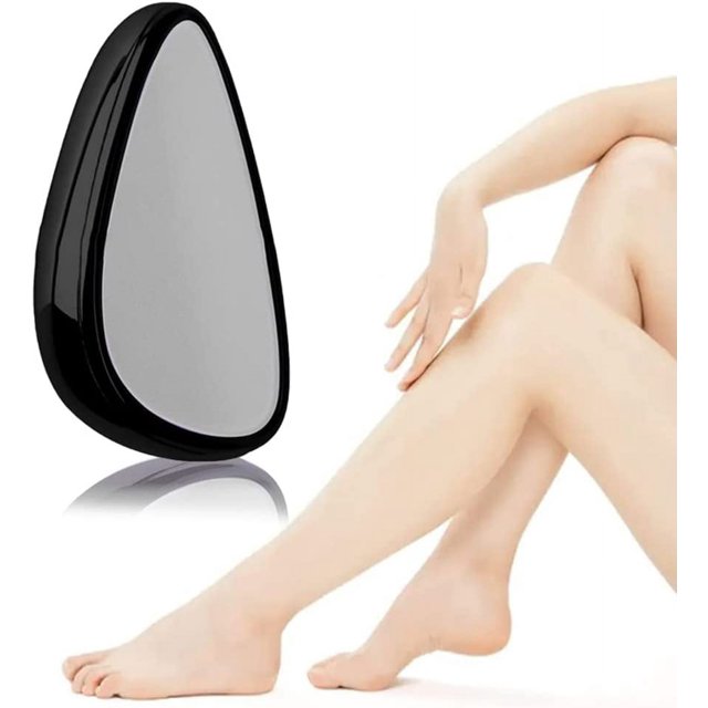 1 depiladora física indolora (negra) para mujeres y hombres, depiladora de goma de nanocristal, herramienta de depilación portátil para piernas, brazos y espalda, reutilizable