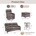 thumbnail image 5 of Bellefurn 6 Pieces Luxury Outdoor Patio Furniture Sets Outdoor Conversation Sets with Swivel Rocker Patio Chairs with 6" Thick Cushion,Sofa and Glass Coffee Table for Porch Deck Backyard Poolside, 5 of 13