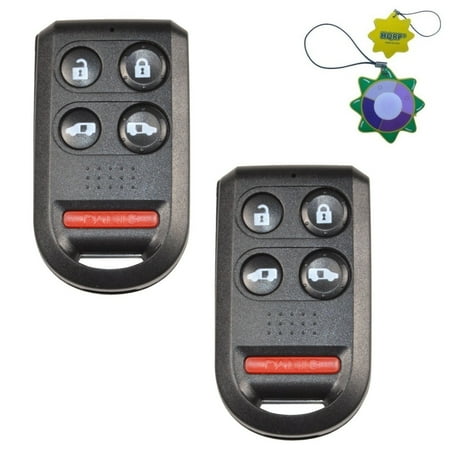 Honda Odyssey HQRP 2-Pack Keyless Entry Fob Remote Shell Case w/5 Buttons for Honda Odyssey 2005 2006 2007 2008 2009 2010 + HQRP UV Meter ()