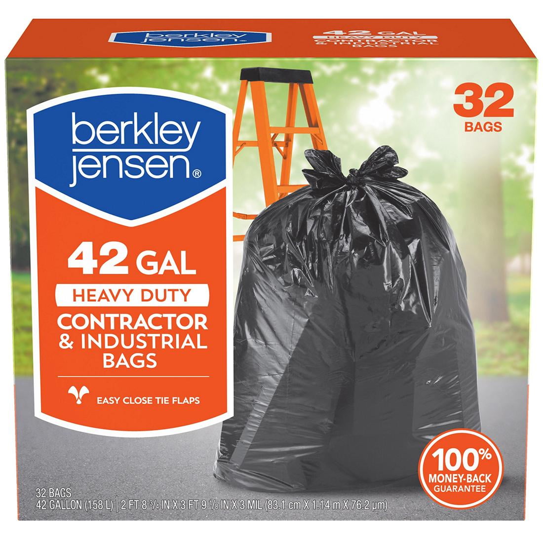 45-50 Gallon 3mil Extra Heavy Duty Contractor Garbage Bags Puncture-Resistant 