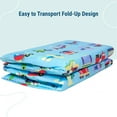 thumbnail image 4 of Wildkin Trains, Planes & Trucks Child, Toddler, Preschool, Kindergarten Rest Mat Cover in Blue for Boys, 100% Cotton, Fits Vinyl Rest Mats up to 48 inches, 4 of 8