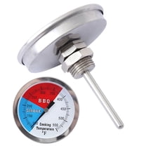 HIBIBUD Stainless Steel Barbecue BBQ Smoker Grill Thermometer Temperature Gauge Tester