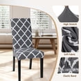 thumbnail image 3 of Fundas elásticas para sillas de comedor SearchI gris blanco juego de 2, 3 of 7