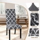 thumbnail image 3 of Fundas para Sillas de Comedor SearchI Juego de 4 Geométricas en Gris y Blanco, 3 of 7