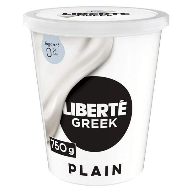 Liberté Greek 0 Yogurt, Plain, High Protein, 750 g, 750 g Walmart.ca