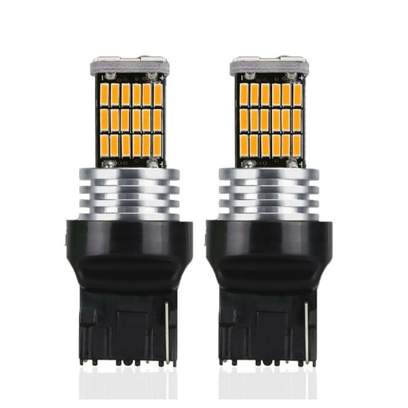 KERISTE 2Pcs W21W T20 Led Amber 7440 Turn Signal Light Wy21W Bulb Taillight 45Smd