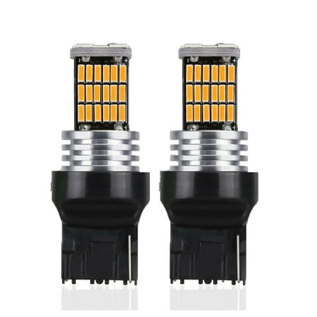 

2x W21W T20 LED Amber Canbus 7440 Turn Signal Light WY21W Bulb Taillight 45SMD