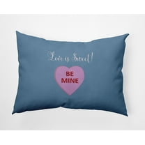 20" x 14" Simply Daisy Love Is Sweet Polyester Indoor/Outdoor Pillow, Chambray Qty 1