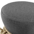 thumbnail image 3 of Ergode Beat Nautical Rope Upholstered Fabric Ottoman - Gray, 3 of 5