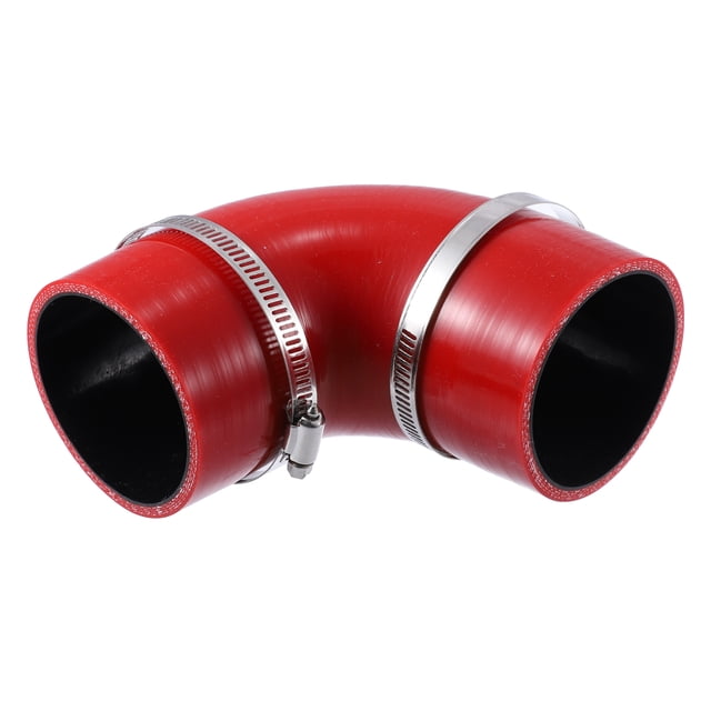 70mm 2.75 ID 90 Grados Silicona Reductor Manguera Acoplador Tubo Juego Rojo