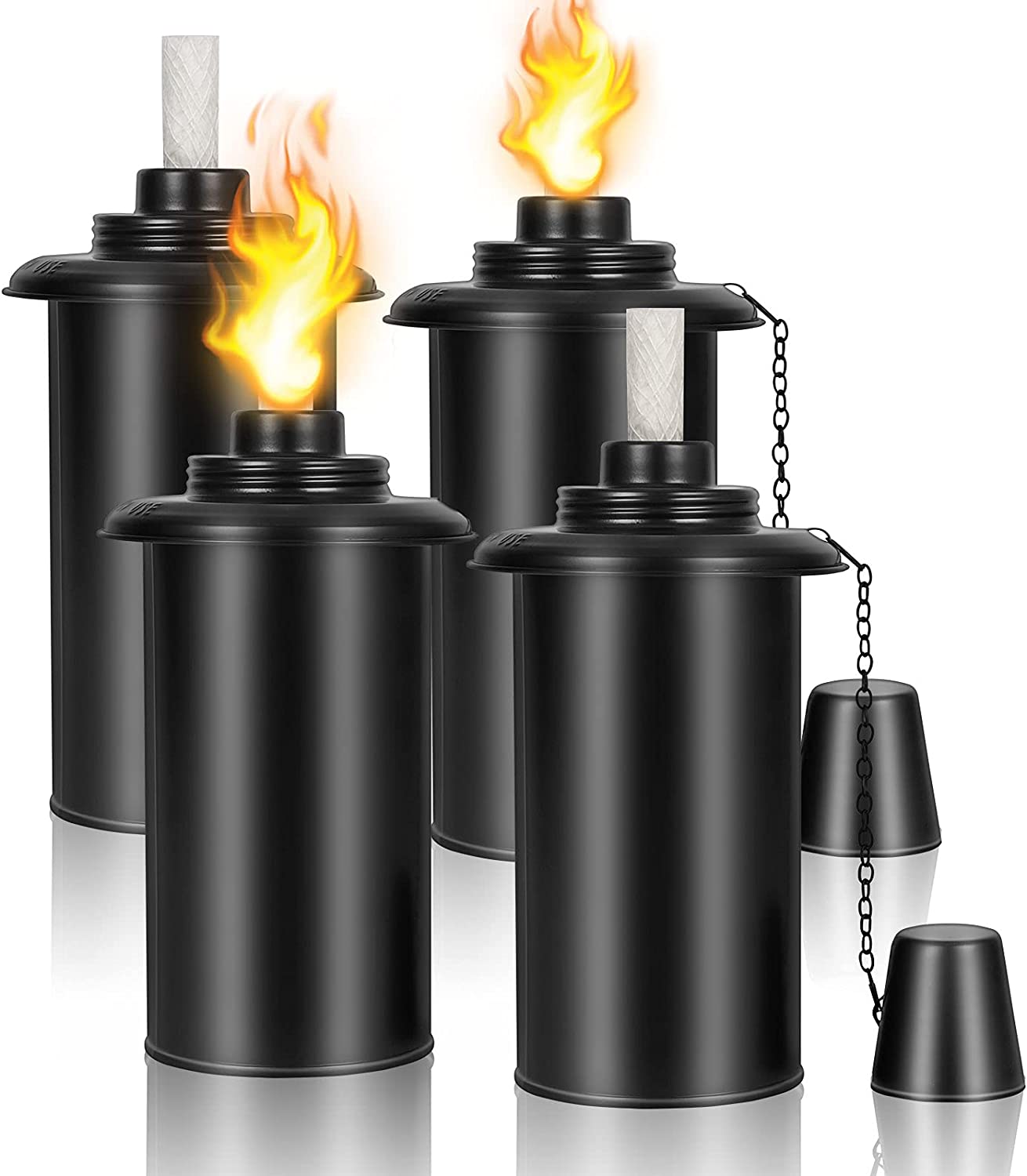 Torch Canisters Refillable, Bamboo Torch Refill Canister 4 PCS 16 oz