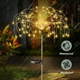 thumbnail image 2 of Rirool 2 Pack Solar Garden Lights, 120 LED Solar Firework Lights for Pathway, Yard, Party, Christmas Decor, Warm White, IP65 Waterproof, DIY Copper Wire, Auto On/Off, 2 of 8
