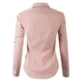 thumbnail image 2 of Doublju Women's Long Sleeve Slim Fit Button Down Dress Shirt (Plus Size Available), 2 of 5