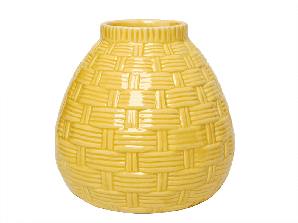 Cute Colored Ceramic Decorative Vases One Yellow 