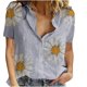 thumbnail image 1 of Blusas Para Mujer Blusas Casuales Elegantes Camisas de Moda de Manga Corta Con Botones Impresos Blusa Superior Odeerbi ODB155653, 1 of 5