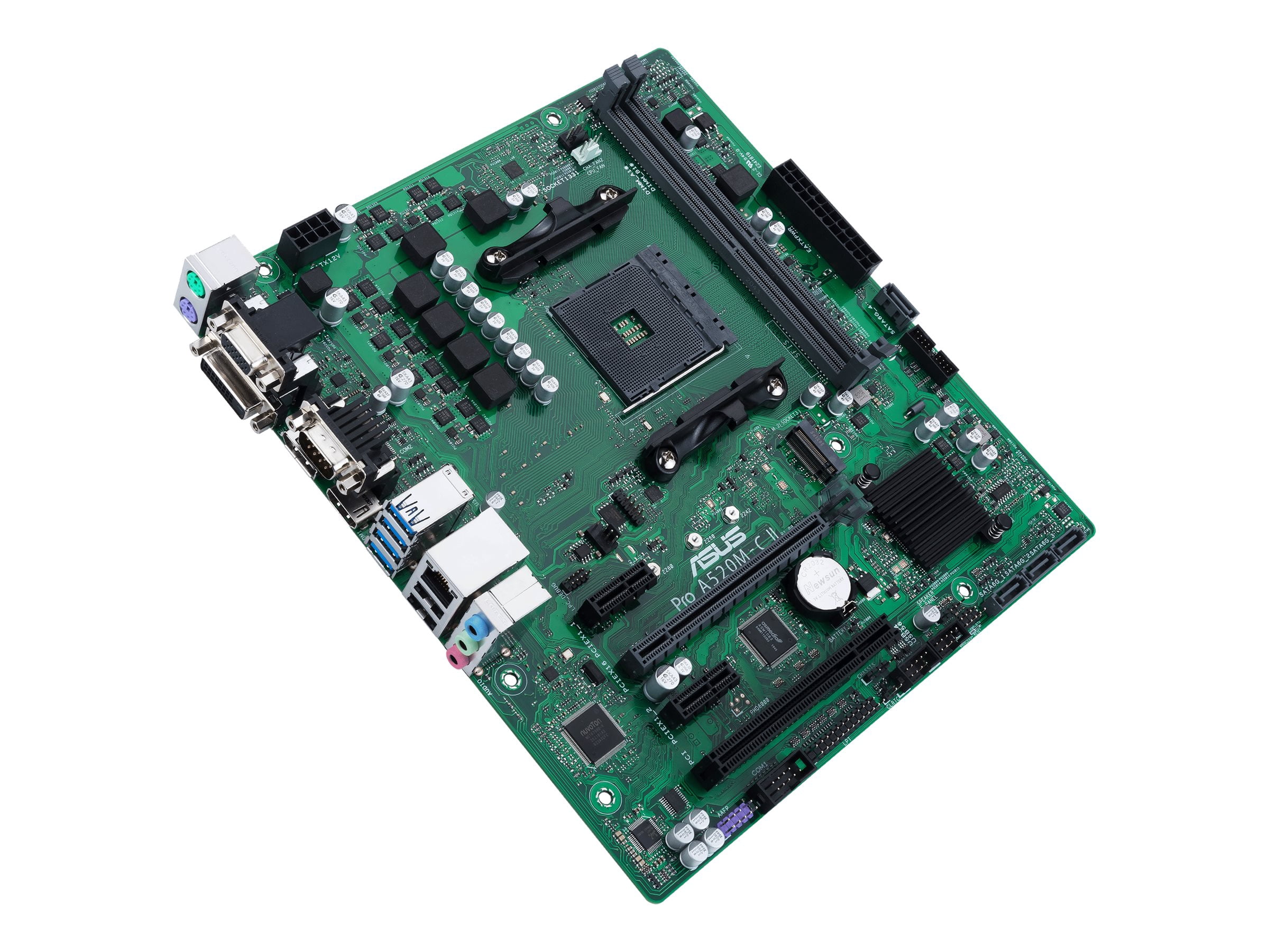 Asus A520M-C II/CSM Desktop Motherboard - AMD Chipset - Socket AM4 - Micro ATX - Ryzen 3, Ryzen 5, Ryzen 7, Ryzen 9, Ryzen 3 PRO, Ryzen 5 Pro, Ryzen 7 PRO, Ryzen 9 PRO Processor Supported DDR4 SDRAM M
