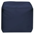 thumbnail image 1 of Gouchee Home Cube Brava Dark Blue Pouf Ottoman – Water-Repellent Cube Bean Bag Footstool with Polystyrene Beads, Lightweight & Portable for Living Room or Dorm, 1 of 8