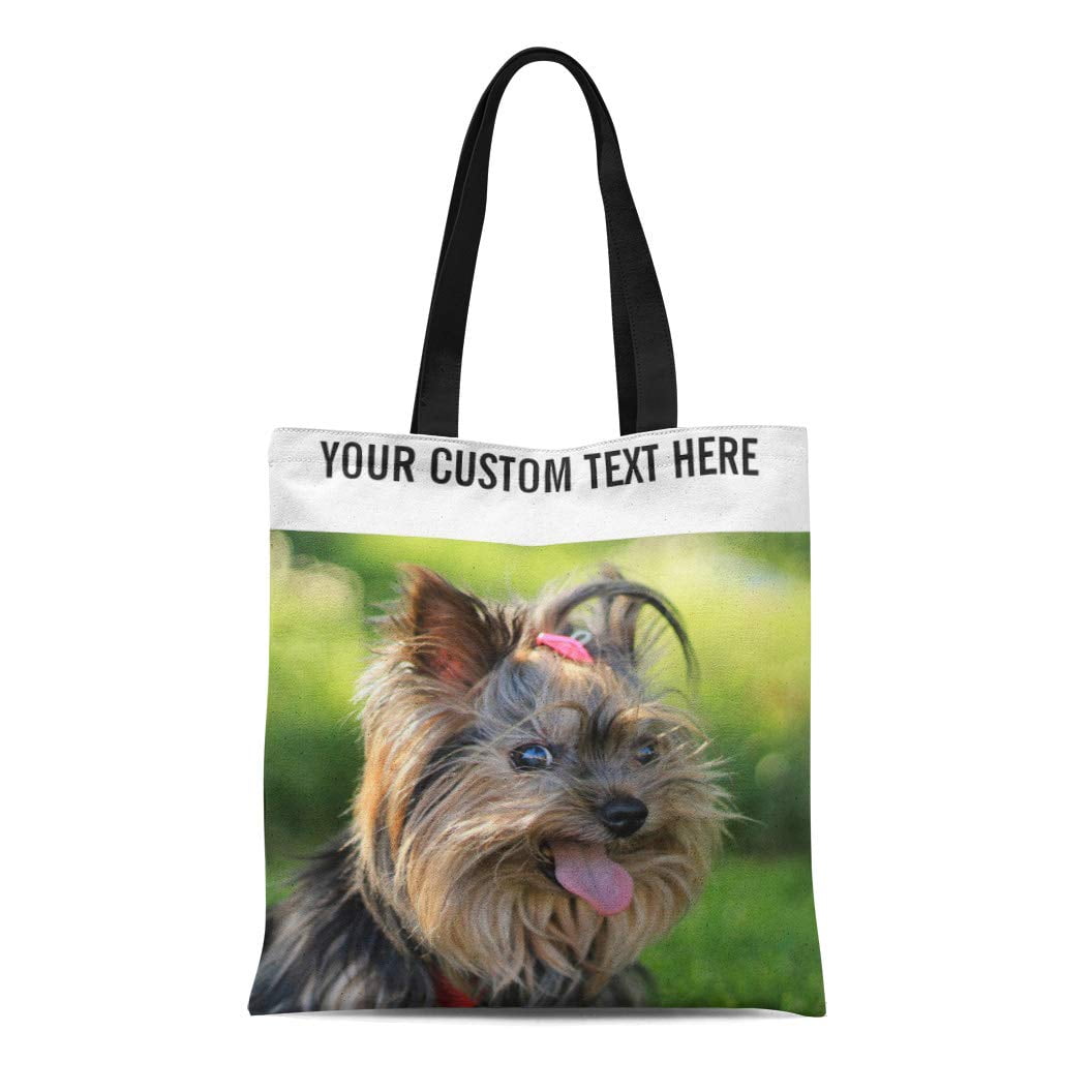 LADDKE Canvas Tote Bag Cute Funny Dogs Custom Photographs Novelty Cool