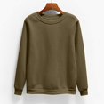 thumbnail image 2 of Jamicy Crewneck Sweatshirts for Women Gift for Women Fashion Long Sleeve Crewneck Fleece Sweatshirts Lightweight Solid Color Casual Pullover, 2 of 5