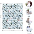 thumbnail image 4 of Light Blue Christmas House and Tree Pattern Blanket,Comfortable Soft Flannel Throw Blanket,All Season,Warm Lightweight Blankets for Sofa Bed Couch Living Room Chair,30"x40", 4 of 4
