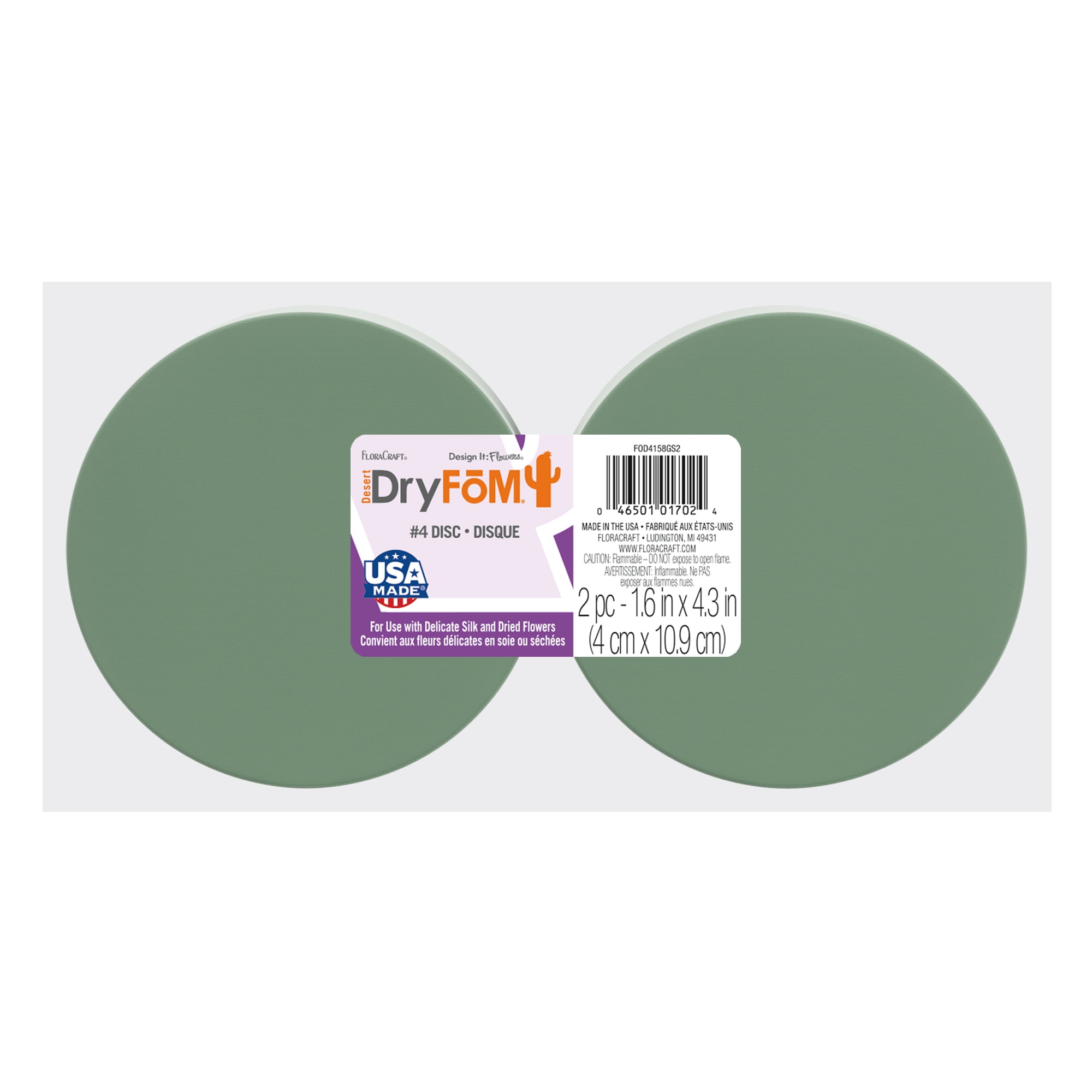 FloraCraft DryFōM Green Disc, 24 Packs: 2 ct. (48 total)