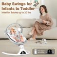 thumbnail image 3 of Columpio para bebé Viriwebaby de 5 velocidades, control remoto, Bluetooth, gris, 3 of 6