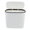 thumbnail image 1 of Trash Can White Plastic 1Set 12L 12.4x12.2x5.9in, 1 of 8