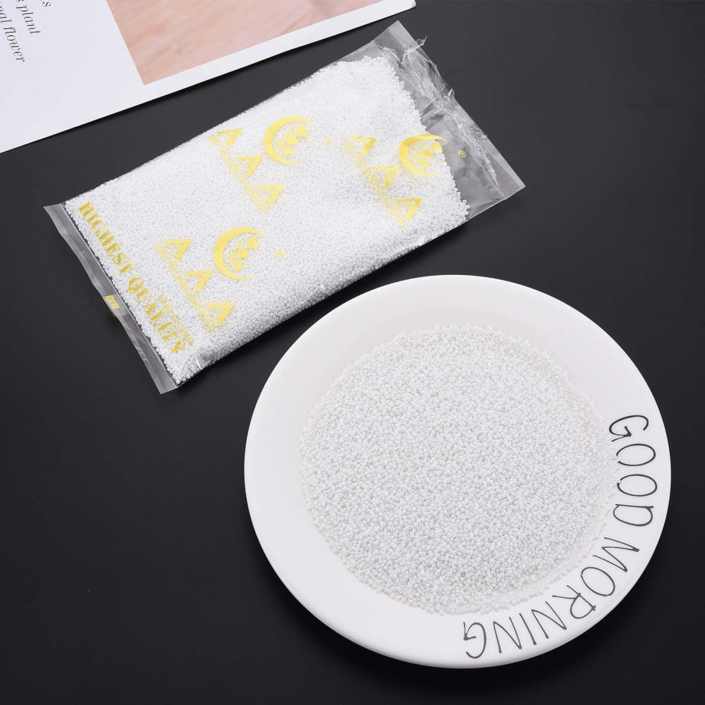 13/0 Glass Seed Beads Macaron Color Round Hole Round White 13/0 2~2.3x1.5mm Hole: 0.8mm about 450g/bag