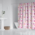 thumbnail image 2 of Pink Butterfly Word Pattern Shower Curtain 72"x72" ,Bathroom Decorative Shower Curtains Set with 12 Hooks,Modern Waterproof Washable Shower Curtain, 2 of 6