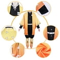 thumbnail image 4 of Forfamy Agatsuma Zenitsu Cosplay Outfits, 8pcs Costume Anime Clothes for Aldults Halloween Cosplay Cloak for Women Men, 4 of 7