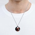 thumbnail image 5 of Floral Animal Elegant Glass Circular Pendant Necklace - Stunning Jewelry for Women, 5 of 5