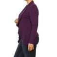 thumbnail image 3 of Women's Plus Size Solid Long Sleeve Blazer Jacket ? Office Workwear Open Front, 3 of 4