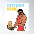 thumbnail image 2 of Kitchen King, Sexy Chef, 80S Mullet Poster Wall Art, Modern Wall Decor For Living Room Bedroom, 8x12 UNFRAMED, 2 of 3