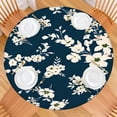 thumbnail image 2 of Pioneer Flower Floral Print Pattern Round Fitted Tablecloth with Elastic Edge,Dining Table Cover Waterproof,Outdoor Round Tablecloth for Camping,Dining,Indoor and Outdoor, 2 of 7