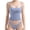 Light Blue, variant on Women's 2 Piece Double Line Square Neck Tank Tops and V-Strings Underwear Summer Basic Cami Shirt Sets Purple XXL