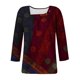 thumbnail image 5 of Fiudx Camisetas para Mujer Blusa de Manga 3/4 a La Moda para Mujer, Camiseta Estampada, Top Informal, 5 of 5