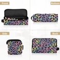 thumbnail image 5 of Hair Tool Organizer Bag with Heat Resistant Mat Removable Travel Storage Case for Hot Air Brushes Curling Irons Rainbow Colors Leopard Print, 5 of 8