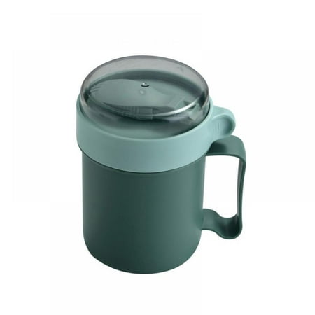 

Soup Mug For Kids with Foldable Spoon Food Jar Leak Proof Hot Cold Food for School Office Picnic Travel Outdoors