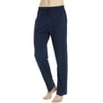 thumbnail image 2 of U2SKIIN Mens Cotton Pajama Pants, Soft Lounge Pant with Pockets Lightweight Sleep Pj Bottoms,(Navy,L), 2 of 5