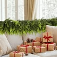 thumbnail image 5 of Guvpev 2Pcs Artificial Christmas Cedar Garland, 6FT Realistic Green Faux Greenery Garland for Indoor Outdoor Xmas Decorations, Winter Cedar Pine Needles Garland for Home, Mantel, Fireplace, Holiday, 5 of 7