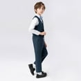 thumbnail image 5 of Boys Formal Dresswear Suit 6 PCS Gentlemen British Tuxedo Set its Blazer Dress Shirts Pants Vest Wedding Ring Bearer 6 Years, Navy, 5 of 7