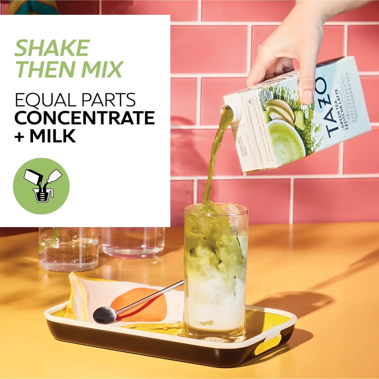 6 pack) TAZO Green Tea Matcha Latte Concentrate, Sweetened with