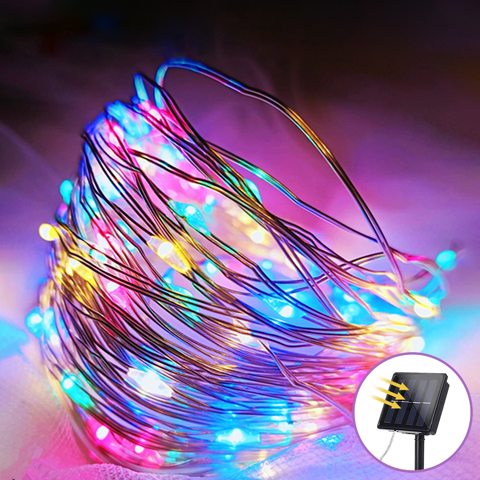 8 Modes Copper Wire Lights Waterproof Nautical Starry String Lights for Patio Christmas Wedding Outdoor Party Decoration Vine String Lights Teepao 33ft 100 LED Fairy Solar String Lights Multi Color 