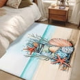 thumbnail image 4 of 3'x5' Area Rugs, Coastal Beach Indoor Outdoor Area Rug for Living Room Bedroom, Summer Ocean Starfish Coral Shells Washable Bathroom Rugs Kitchen Floor Carpet Mats Home Decor Aesthetic, 4 of 8