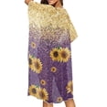 thumbnail image 2 of DISNIMO Sunflower Print Beach Cover Ups for Women Kimono Swimsuit Cover up Open Front Cardigan Bikini Coverups Summer Beach Cover Ups Casual Resort Wear, 2 of 6